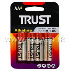 باطری TRUST آلکالاین Power Plus قلم / پک کارتی 4 تایی / AA / 1.5V